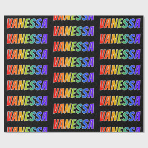 Regenbogen- Vorname "VANESSA"; Spaß u. buntes Geschenkpapier