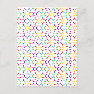 Regenbogen-Waben Postkarte