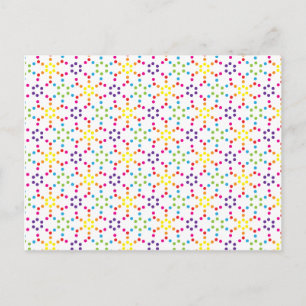 Regenbogen-Waben Postkarte