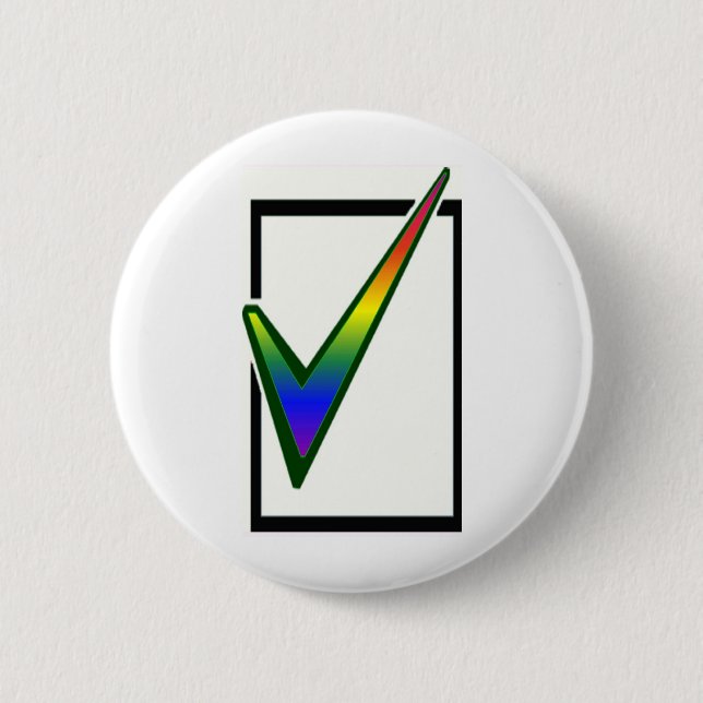 Regenbogen-Wahl Button (Vorderseite)
