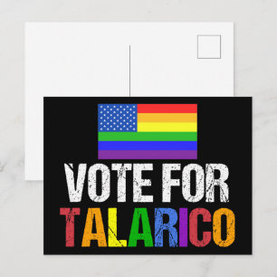 Regenbogen-Wahl für Talarico 2026-Wahl Postkarte