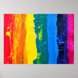 Regenbogen-Wand-Kunst (Malerei-Art) Poster