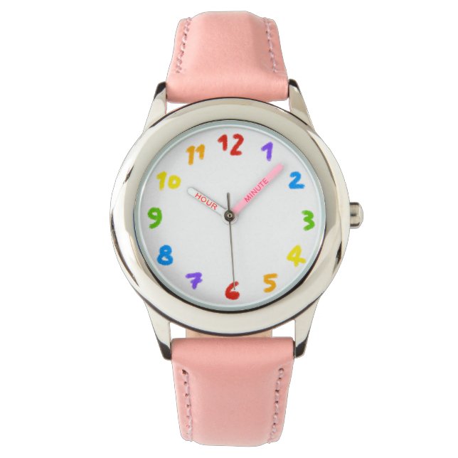 Regenbogen Wanduhr Armbanduhr (Vorderseite)