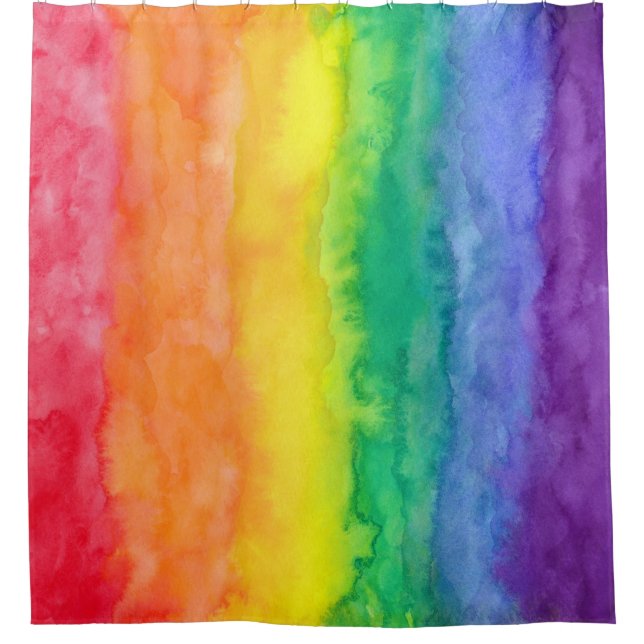 Regenbogen-Wäsche-Duschvorhang Duschvorhang (Vorderseite)