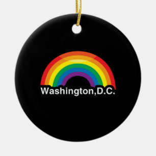 REGENBOGEN WASHINGTONS D.C. LGBT PRIDE KERAMIK ORNAMENT