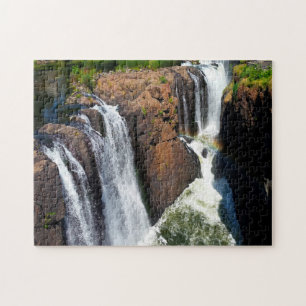 Regenbogen Wasserfälle Paterson New Jersey. Puzzle