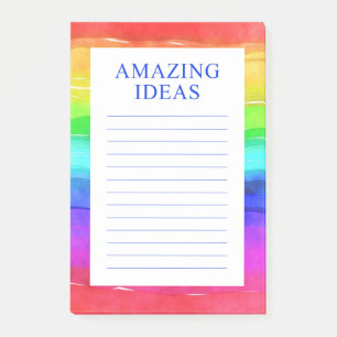Regenbogen-Wasserfarbe Erstaunliche Ideen Post-it Klebezettel