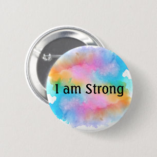 Regenbogen-Wasserfarbe-Inspirations-Button Button