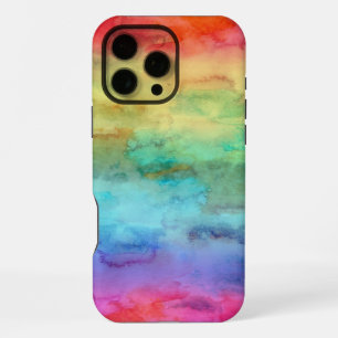 Regenbogen-Wasserfarbe iPhone 16 Pro Max Hülle