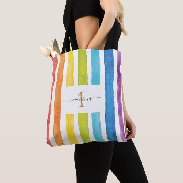 Regenbogen-Wasserfarbe-Monogramm-Name Anfangsbuchs (Von Nahem)