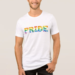 Regenbogen-Wasserfarbe PRIDE-Typografie-Kunst LGB Tri-Blend Shirt