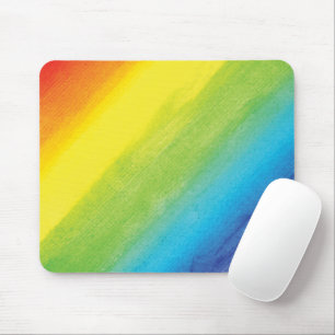 Regenbogen Wasserfarbe Stolz Hell und Lebendig Mousepad