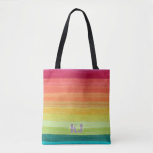 Regenbogen-Wasserfarben-Gradient Monogramm