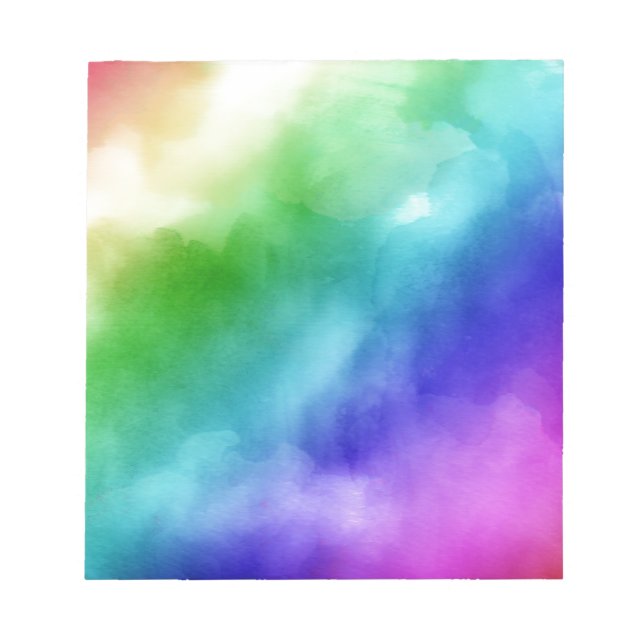 Regenbogen Wasserfarben Notizblock (Vorderseite)