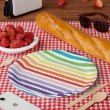 Regenbogen-Wasserfarben-Pinsel-Streifenmuster