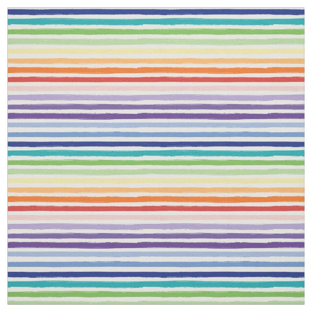 Regenbogen-Wasserfarben-Pinsel-Streifenmuster Stoff (Muster)