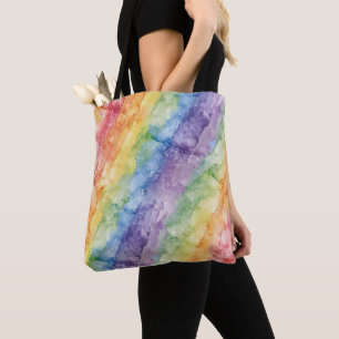 Regenbogen-Wasserfarben-Streifenmuster