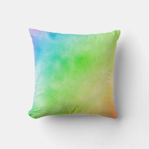 Regenbogen-Wasserfarbenmalerei Kissen