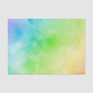 Regenbogen-Wasserfarbenmalerei mit personalisierte Seidenpapier