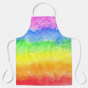 Regenbogen-Wasserfarbspritzer individuell angepass Schürze
