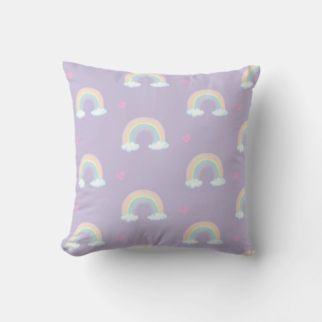 REGENBOGEN WATERCOLOR MUSTER KISSEN (Vorderseite)