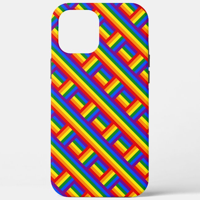 Regenbogen Weben Case-Mate iPhone Hülle (Rückseite)