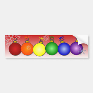 Regenbogen-Weihnachten Autoaufkleber