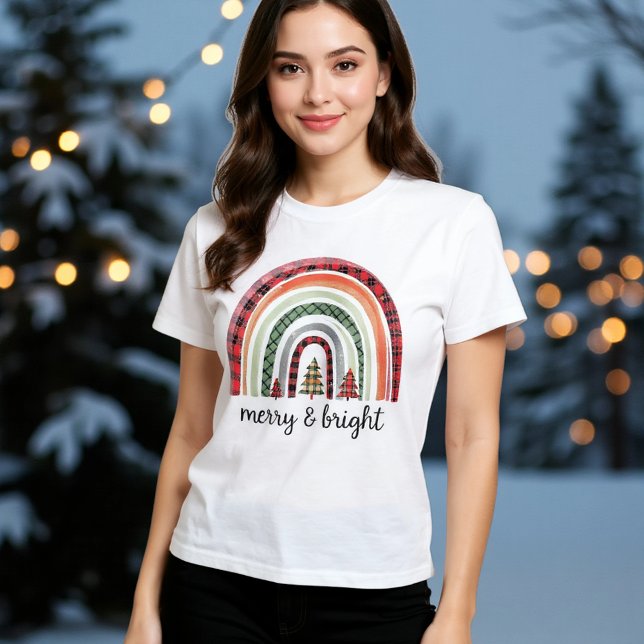 Regenbogen-Weihnachtsbogen T-Shirt (Von Creator hochgeladen)