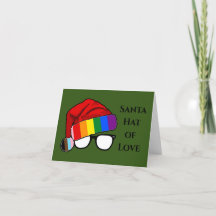 Regenbogen-Weihnachtsmannmütze des Liebesfotos