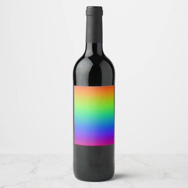 Regenbogen Weinetikett (Vorderseite)