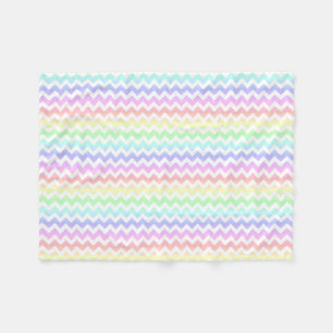 Regenbogen-weiße Zickzack Fleece-Pastelldecke Fleecedecke