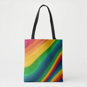 Regenbogen-Wellen-Farbfluss-Tasche