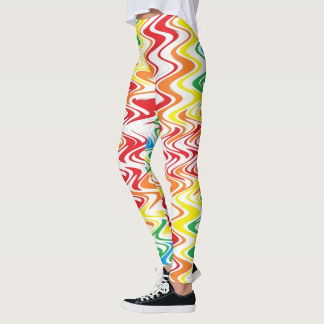 Regenbogen-Wellen Leggings (Links)