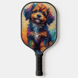 Regenbogen-Welpe Pickleball Schläger