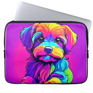 Regenbogen-Welpen-Kunstwerk Laptopschutzhülle