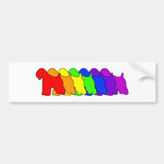 Regenbogen Wheaten Autoaufkleber