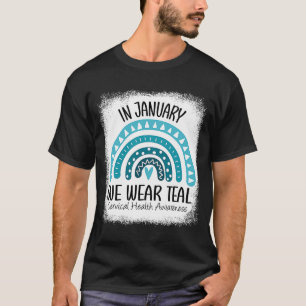 Regenbogen Wir tragen Aquamarine zervikale Gesundh T-Shirt