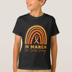 Regenbogen Wir tragen Orange Multiple Sklerose-Bew T-Shirt