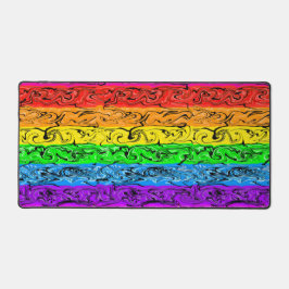 Regenbogen-Wirbel-Kunst Schreibtischunterlage