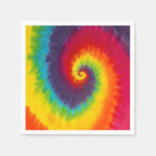 Regenbogen-Wirbel-Tie-Dye-Groove-Kühle-Bunte Serviette