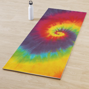 Regenbogen-Wirbel-Tie-Dye Groovy Bunt Farbig Yogamatte