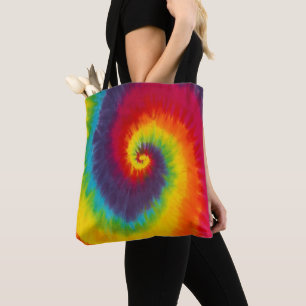 Regenbogen-Wirbel-Tie-Dye-Groovy-Kühle-Farben