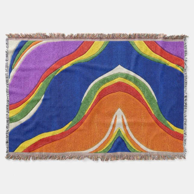 Regenbogen-Wolldecke Decke (Vorderseite)
