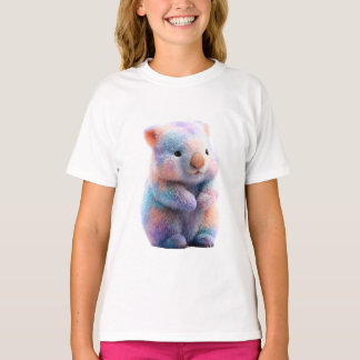 Regenbogen Wombat Niedliche Kinder T-Shirt