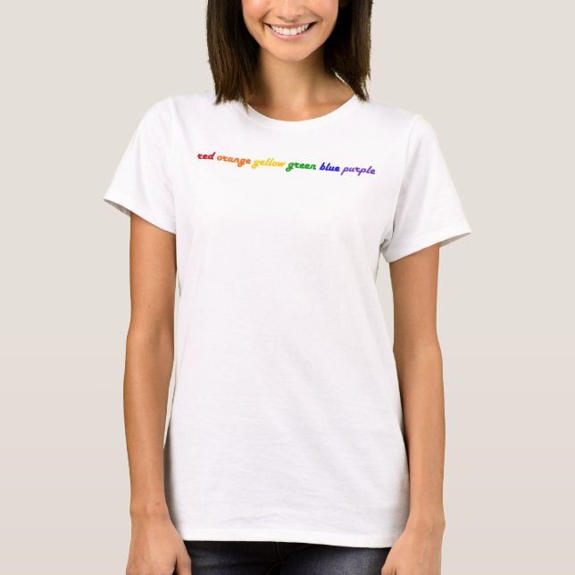 Regenbogen WordsT-Shirt T-Shirt (Vorderseite)