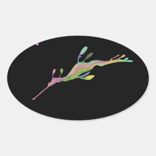 Regenbogen-Wüstenhecht-Drachensticker - Blatt 4 Ovaler Aufkleber
