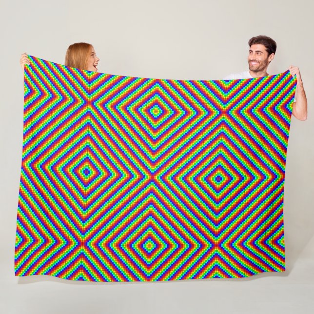 Regenbogen X - Fleece-Decke Fleecedecke (Beispiel)
