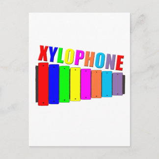 Regenbogen-Xylophon Postkarte