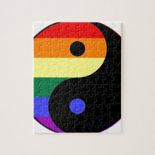 Regenbogen Yin und Yang - LGBT Puzzle
