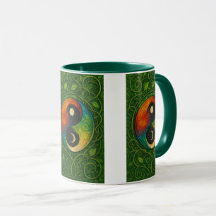 Regenbogen Yin Yang Tasse